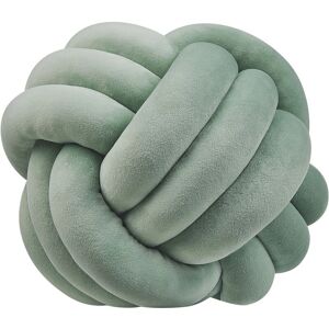 Beliani Cojín de Terciopelo Verde con Nudo - Cojín Beliani Cojín de Terciopelo Verde con Nudo - Cojín