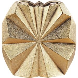 Beliani Ceramic Gold Flower Vase - Waterpoof Home Accessory Beliani Ceramic Gold Flower Vase - Waterpoof Home Accessory