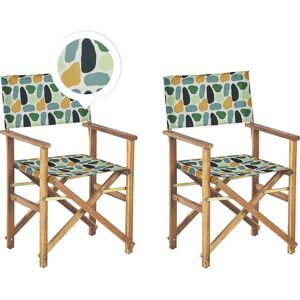 Beliani Set of 2 Garden Chairs CINE Multicolour - Garden Chairs Beliani Set of 2 Garden Chairs CINE Multicolour - Garden Chairs
