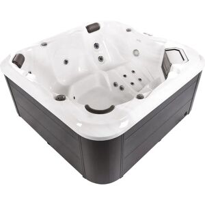 Beliani White Acrylic Hot Tub - 28 Jets, LED, 210x210 cm Beliani White Acrylic Hot Tub - 28 Jets, LED, 210x210 cm