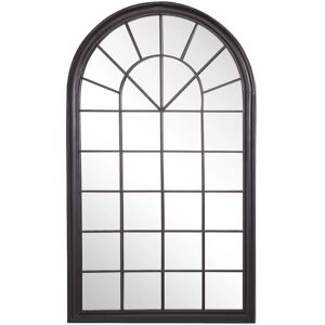 Beliani Wall Mirror TREVOL - 130x77cm - Black Metal Frame Beliani Wall Mirror TREVOL - 130x77cm - Black Metal Frame