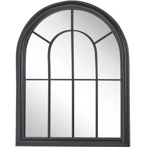 Beliani Wall Mirror Black Metal Frame - Wall Mirror Beliani Wall Mirror Black Metal Frame - Wall Mirror