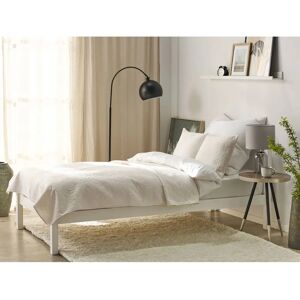 Beliani Bedspread Cream Polyester Fabric 140 x 210 cm with Cushions - Bedspread Beliani Bedspread Cream Polyester Fabric 140 x 210 cm with Cushions - Bedspread