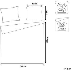 Beliani Bedspread Cream Polyester Fabric 160 x 220 cm with Cushions Embossed Pattern Decorative Throw Bedding Classic Design Bedroom Beliani Bedspread Cream Polyester Fabric 160 x 220 cm with Cushions Embossed Pattern Decorative Throw Bedding Classic Design Bedroom