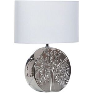 Beliani KHERLEN Silver Ceramic Table Lamp - Bedroom & Living Room Light Beliani KHERLEN Silver Ceramic Table Lamp - Bedroom & Living Room Light