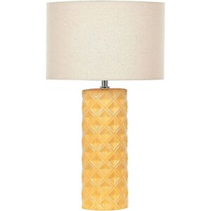 Beliani Yellow Ceramic Table Lamp - Bedside Lighting Beliani Yellow Ceramic Table Lamp - Bedside Lighting