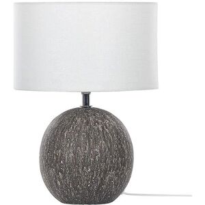 Beliani Table Lamp Black Ceramic Base Unique Shape Home Light - Table Lamp Beliani Table Lamp Black Ceramic Base Unique Shape Home Light - Table Lamp