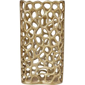 Beliani Decorative Vase SANCHI Gold Narrow Shape Openwork Design - Decorative Vase Beliani Decorative Vase SANCHI Gold Narrow Shape Openwork Design - Decorative Vase