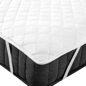 Beliani Mattress Protector - 90x200cm - White, Japara Cotton, Quilted Edges Beliani Mattress Protector - 90x200cm - White, Japara Cotton, Quilted Edges