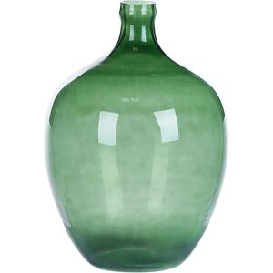Beliani Green Glass Flower Vase - Modern Round Decor 39cm Beliani Green Glass Flower Vase - Modern Round Decor 39cm