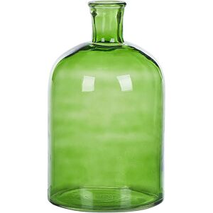 Beliani Vase Green Glass 31cm Handmade - Vase Beliani Vase Green Glass 31cm Handmade - Vase