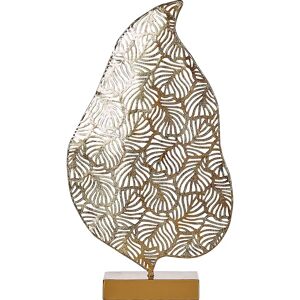 Beliani Gold Leaf Iron Figurine - Decorative Art Piece Beliani Gold Leaf Iron Figurine - Decorative Art Piece