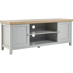 Beliani TV Stand Grey Light Wood 130cm Modern Style Beliani TV Stand Grey Light Wood 130cm Modern Style