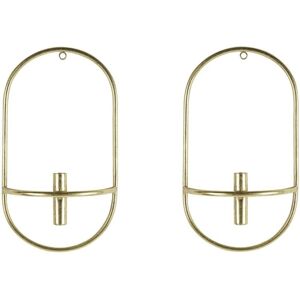 Beliani CAVIANA Gold Wall Candle Holders - Wall Candle Holders Beliani CAVIANA Gold Wall Candle Holders - Wall Candle Holders