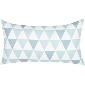 Beliani Outdoor Cushions Set of 2 Blue White Triangle Pattern 40x70cm Beliani Outdoor Cushions Set of 2 Blue White Triangle Pattern 40x70cm
