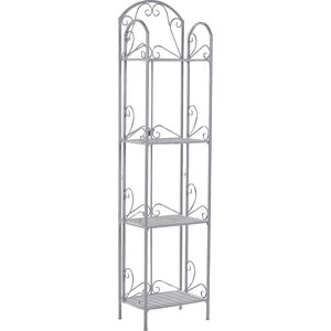 Scaffali da bagno Beliani Metallo Grigio 4 livelli Indipendente Vintage Scaffali da bagno Beliani Metallo Grigio 4 livelli Indipendente Vintage