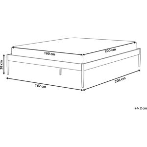 Beliani Bed VAURS - King Size Metal Bed - Black Beliani Bed VAURS - King Size Metal Bed - Black