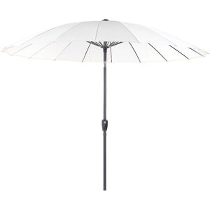 Beliani Outdoor Umbrella - 255cm Lightweight Beige UV-Resistant Beliani Outdoor Umbrella - 255cm Lightweight Beige UV-Resistant