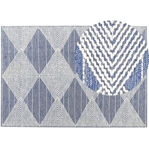 Beliani Wool Area Rug - Light Beige, Blue, 160x230cm - Area Rug Beliani Wool Area Rug - Light Beige, Blue, 160x230cm - Area Rug