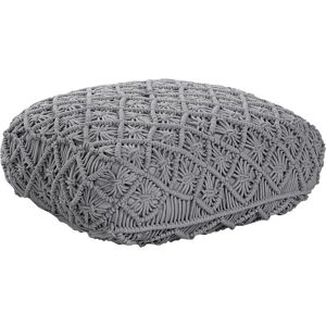 Beliani Floor Cushion - Grey Cotton Boho Style 50x20x50 Beliani Floor Cushion - Grey Cotton Boho Style 50x20x50