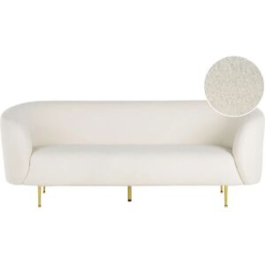 Beliani White Bouclé 3 Seater Sofa - Sofa Beliani White Bouclé 3 Seater Sofa - Sofa