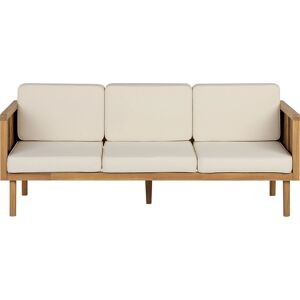 Beliani Garden Sofa Acacia Light Wood 3 Seater - Garden Sofa Beliani Garden Sofa Acacia Light Wood 3 Seater - Garden Sofa