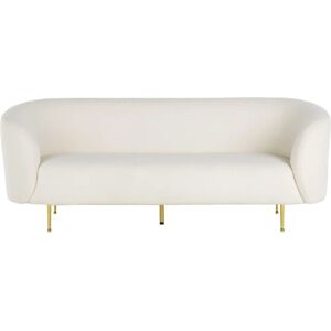 Beliani White Boucle Living Room Set - Sofa, Loveseat, Armchair - Luxury Style Beliani White Boucle Living Room Set - Sofa, Loveseat, Armchair - Luxury Style