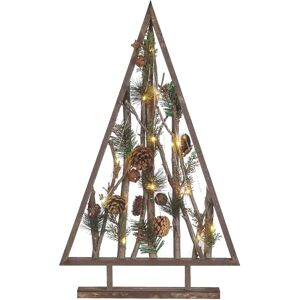 Beliani Dark Pine Christmas Tree - 62cm Rustic LED Decor Beliani Dark Pine Christmas Tree - 62cm Rustic LED Decor