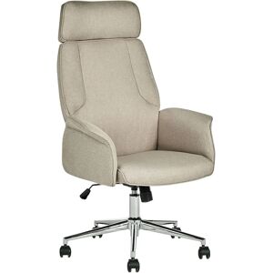 Beliani Office Chair Beige PILOT - Adjustable Swivel Modern Office Furniture Beliani Office Chair Beige PILOT - Adjustable Swivel Modern Office Furniture