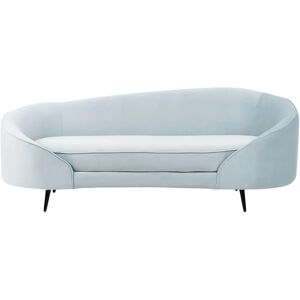 Beliani Light Blue Velvet Sofa - 3 Seater Beliani Light Blue Velvet Sofa - 3 Seater