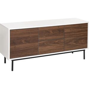 Beliani Dark Wood White Particle Board 2-Door Sideboard - Modern Storage Furniture Beliani Dark Wood White Particle Board 2-Door Sideboard - Modern Storage Furniture