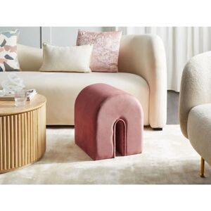 Beliani Pink Velvet U-Shaped Pouffe - Pouffe Beliani Pink Velvet U-Shaped Pouffe - Pouffe