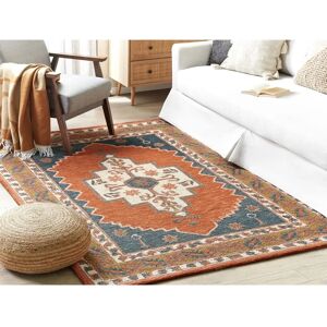 Beliani Wool Multicolour Geometric 140x200 Rug - Area Rug Beliani Wool Multicolour Geometric 140x200 Rug - Area Rug