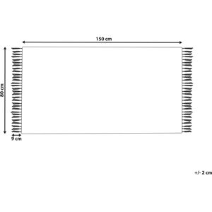 Beliani Viscose Area Rug Yellow and Beige 80 x 150 cm - Oriental Vintage Beliani Viscose Area Rug Yellow and Beige 80 x 150 cm - Oriental Vintage