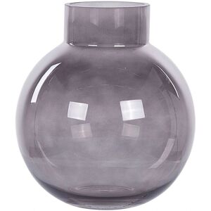 Beliani Flower Vase Grey Glass 22 cm - Vase Beliani Flower Vase Grey Glass 22 cm - Vase