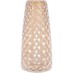 Beliani Flower Vase PACHEIA Orange Glass 23 cm - Flower Vase Beliani Flower Vase PACHEIA Orange Glass 23 cm - Flower Vase