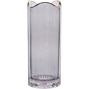 Beliani Flower Vase Grey Glass 30 cm - Flower Vase Beliani Flower Vase Grey Glass 30 cm - Flower Vase