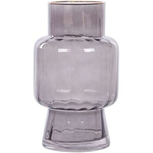 Beliani Flower Vase MEGALO Grey Glass 26 cm - Flower Vase Beliani Flower Vase MEGALO Grey Glass 26 cm - Flower Vase