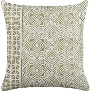 Cojines de algodón Beliani - 45x45 cm - Verde y Blanco - Pack de 2 Cojines de algodón Beliani - 45x45 cm - Verde y Blanco - Pack de 2