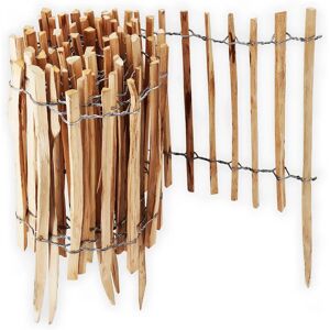 AQUAGART Garden Fence - 60cm Height, 10m Roll, Hazelnut Wood AQUAGART Garden Fence - 60cm Height, 10m Roll, Hazelnut Wood