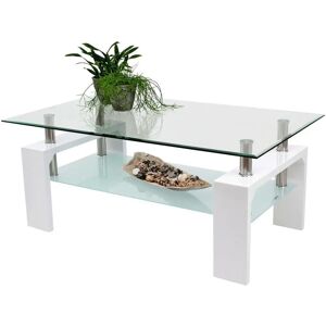 PAROLI Weiß Couchtisch - Rechteck - 100x60x45 cm PAROLI Weiß Couchtisch - Rechteck - 100x60x45 cm