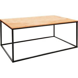 PAROLI Couchtisch - Rechteckige Massivholztischplatte, Schwarzer Rahmen - Couchtisch PAROLI Couchtisch - Rechteckige Massivholztischplatte, Schwarzer Rahmen - Couchtisch
