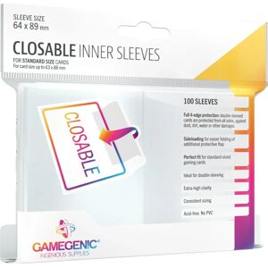 Gamegenic Pochettes intérieures fermables - 64x89mm - 100 pièces - Qualité premium - Publicité Gamegenic Pochettes intérieures fermables - 64x89mm - 100 pièces - Qualité premium - Publicité