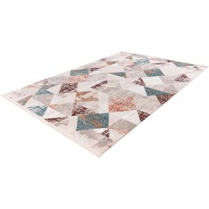 Calo-Deluxe Vintage-Teppich - 120x180cm, Rosa-Grau, Maschinell Gewebt Calo-Deluxe Vintage-Teppich - 120x180cm, Rosa-Grau, Maschinell Gewebt