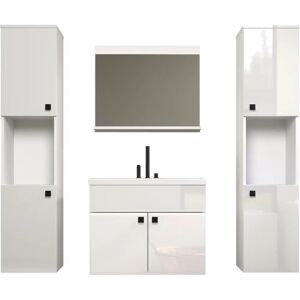 Zestaw łazienkowy Trendteam Biały Wysoki Połysk - 150cm Zestaw łazienkowy Trendteam Biały Wysoki Połysk - 150cm