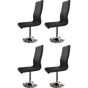 SalesFever Schwarze Essgruppe - 4 Stühle & 180cm Tisch SalesFever Schwarze Essgruppe - 4 Stühle & 180cm Tisch