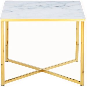 SALESFEVER Beistelltisch - Quadratisch Marmoroptik Glasplatte SALESFEVER Beistelltisch - Quadratisch Marmoroptik Glasplatte