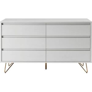 SALESFEVER Weiß/Gold 120x70x40cm Skandinavischer Sideboard SALESFEVER Weiß/Gold 120x70x40cm Skandinavischer Sideboard