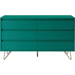 SALESFEVER Kommode 120x70x40cm Grün/Gold - Sideboard SALESFEVER Kommode 120x70x40cm Grün/Gold - Sideboard
