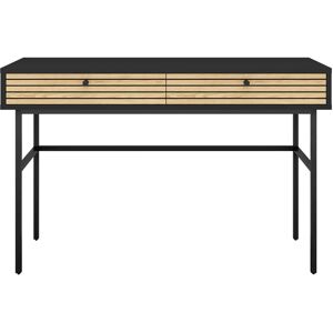 SALESFEVER Schreibtisch - 120x75x50cm, Schwarz, MDF, Eiche Furnier - Schreibtisch SALESFEVER Schreibtisch - 120x75x50cm, Schwarz, MDF, Eiche Furnier - Schreibtisch